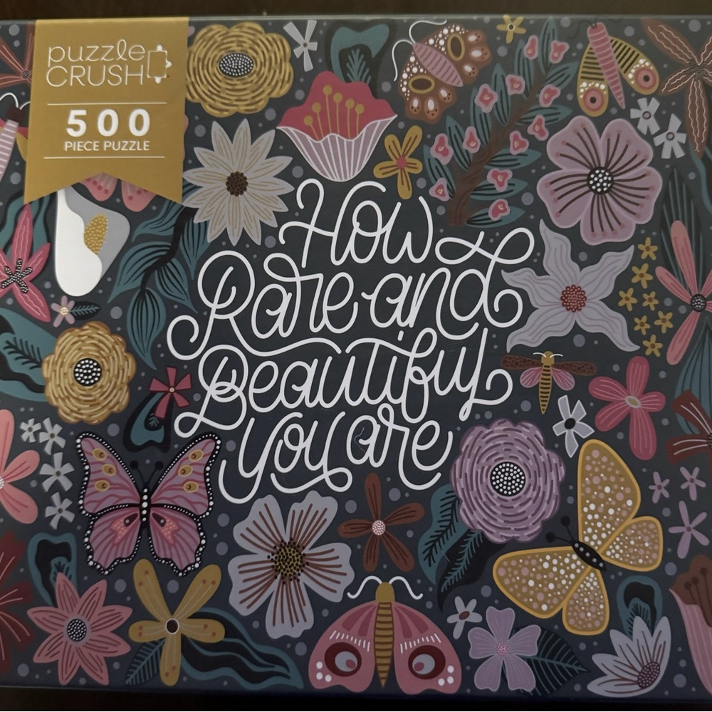Puzzle Crush Pretty Flowers How Rare and Beautiful You Are Jigsaw Puzzle 500 Pcs
